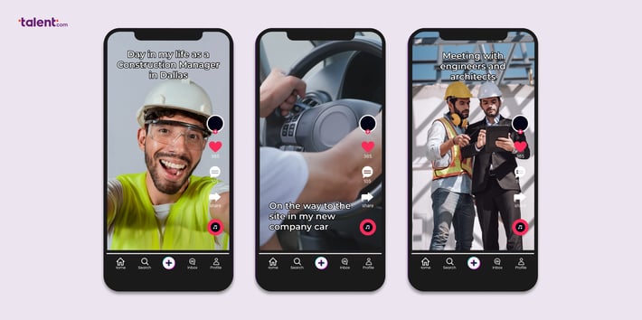 An example of employee-generated content on TikTok